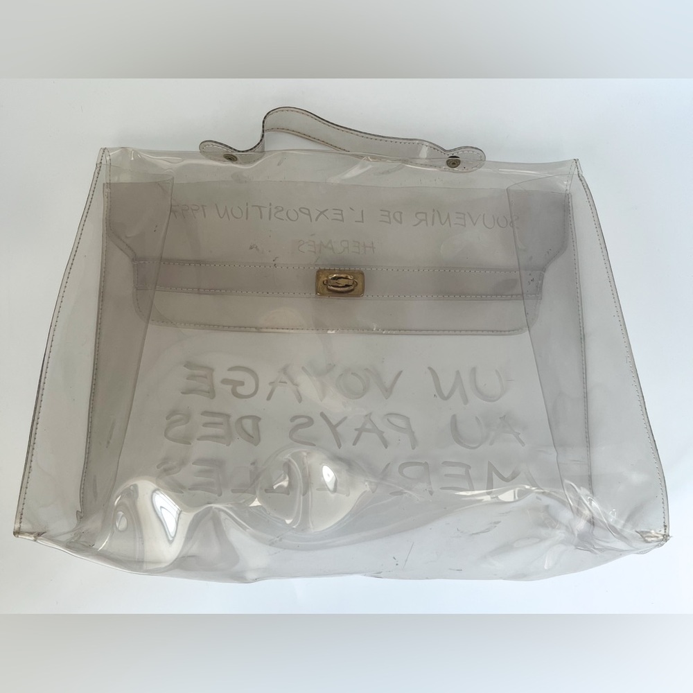 HERMES vinyl Kelly stadium bag - Picture 2 of 4